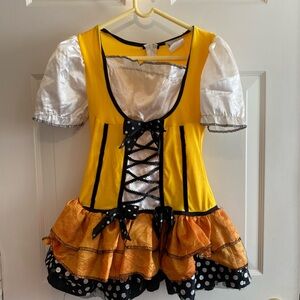 Yellow and Orange Kids Costume Dress with Wings